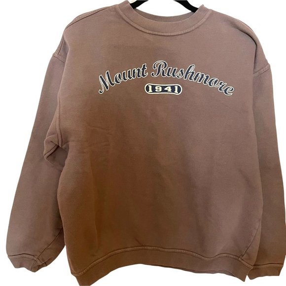 Vintage Mount Rushmore brown crewneck sweater size M - Picture 1 of 6